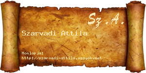 Szarvadi Attila névjegykártya